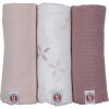 Dětská plena Lodger Swaddler Solid Matcha 70 x 70 Rose 3 ks