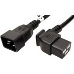 Kabel síťový prodlužovací 16A, IEC320 C20 - C19 lomený, 1,8m, černý (CB-19-20-LI) - 19.42.1582 – Hledejceny.cz