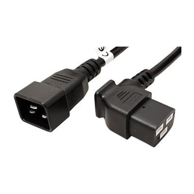 Kabel síťový prodlužovací 16A, IEC320 C20 - C19 lomený, 1,8m, černý (CB-19-20-LI) - 19.42.1582 – Hledejceny.cz