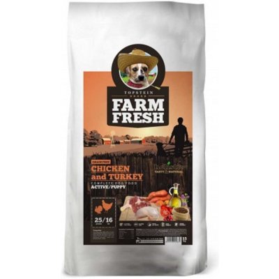 Farm Fresh Chicken and Turkey Active/Puppy Grain Free 17 kg – Sleviste.cz