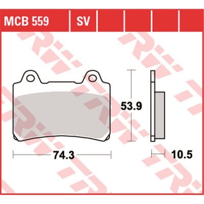 Přední brzdové destičky TRW / Lucas Yamaha TDM 850 H, N 1991 - 1996 směs SV | Zboží Auto