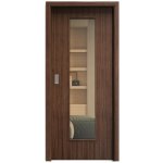 Sapeli Elegant Komfort M55 posuvné ořech americký 60 x 210 cm Planibel bronz – Hledejceny.cz
