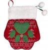 Hračka pro psa Kong vánoční hračka Holiday Stocking Paw 22,2 x 26,6 cm