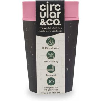 Circular & Co. recyklovaný kelímek na kávu 227 ml Barva: Černá/Růžová