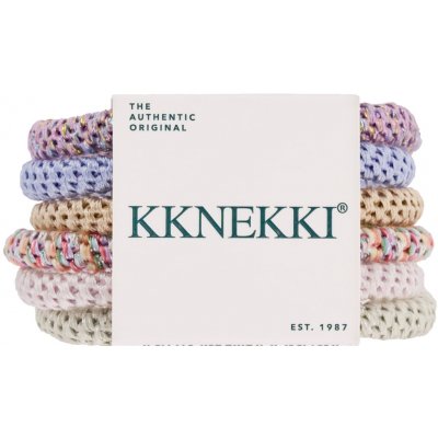 KKNEKKI Gumička do vlasů Kknekki Slim no. 17 – set 6 ks, multi barva, textil – Hledejceny.cz