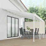 Goleto Zahradní hliníková pergola s polykarbonátem 4 x 3 m 4000W bílá – Zboží Dáma