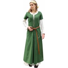 Outfit4Events Středověké s krátkým rukávem Cotehardie Ava zelené