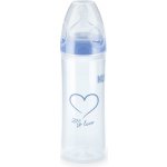 NUK NEW CLASSIC láhev LOVE PP 250ml,SI,V2,M modrá – Hledejceny.cz