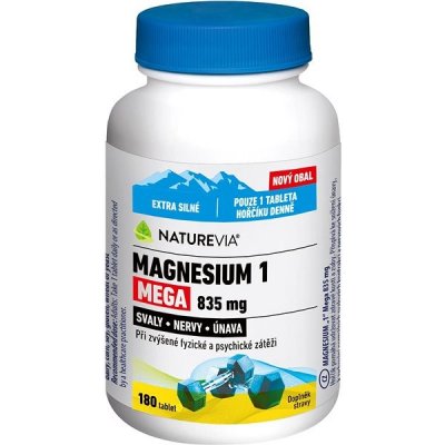 NatureVia Magnesium 1 Mega 835 mg, 180 tablet – Zboží Mobilmania