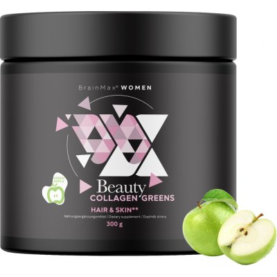 BrainMax Women Beauty Collagen Greens zelené jablko 300 g – Hledejceny.cz
