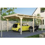 SKAN HOLZ Přístřešek na auto Emsland 404 x 604 cm přírodní – HobbyKompas.cz