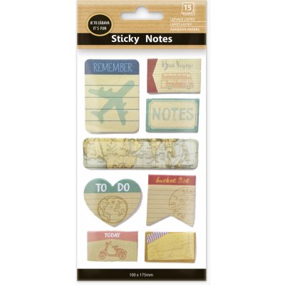 ARGUS Samolepící štítky cestování, hnědo-modré 23210001 – Zboží Dáma