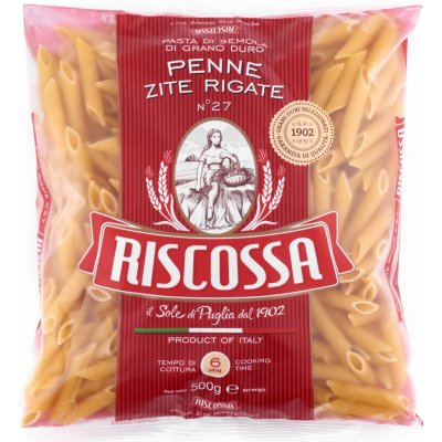 Pastificio Riscossa Penne zite rigate rýhované trubky 0,5 kg – Zboží Mobilmania