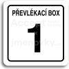 Piktogram ACCEPT Piktogram převlékací box XI - bílá tabulka - černý tisk