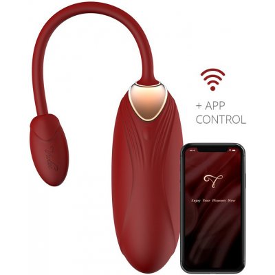 Viotec Oliver Pro Wearable Vibrator with App Control Gold & Wine Red – Zboží Mobilmania