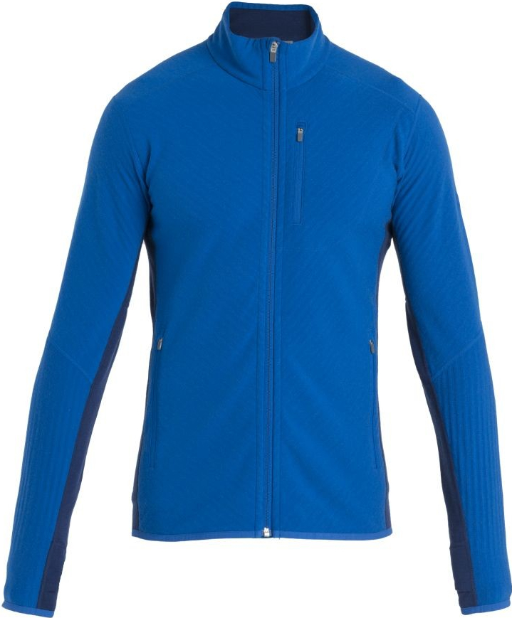 ICEBREAKER Mens Descender LS Zip Lazurite/Royal Navy