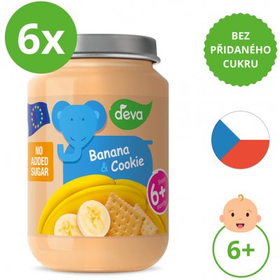 Deva Banán se sušenkami 6 x 200 g – Zbozi.Blesk.cz