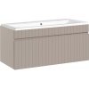 Koupelnový nábytek COMAD Závěsná skříňka s umyvadlem - ICONIC 82-100 cashmere, šířka 100 cm, kašmír