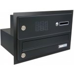 1x poštovní schránka B-017 k zazdění do sloupku s 1x zvonkem a HM ABB + orámování L profilem - lakovaná - RAL 7016 MAT. - ANTRACIT – Hledejceny.cz