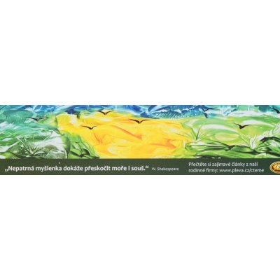 Pleva Záložka do knihy - kresby Hana Foff, oranžovo-zelený abstrakt, 1 ks – Zboží Dáma