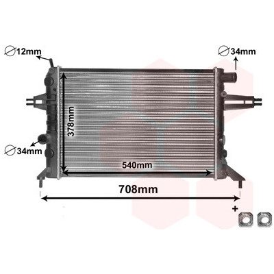 Chladič, chlazení motoru VAN WEZEL 37002272