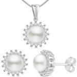 SILVEGO Stříbrná souprava VERA s přírodní bílou perlou náušnice a přívěsek LPS1166 – Hledejceny.cz