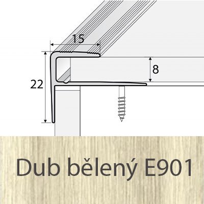 Profil Team Schodová hrana dub E09 8mm 2,7 m – Zboží Mobilmania