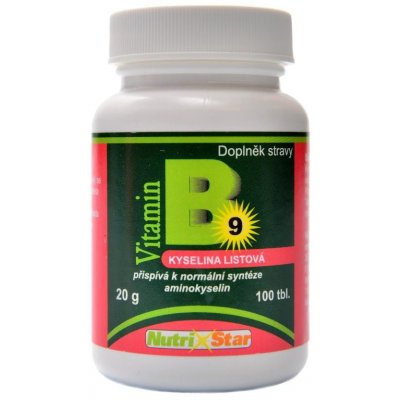 Nutristar Kyselina listová Folacin vit. B9 100 tablet – Hledejceny.cz