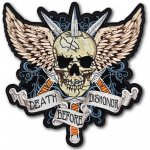 Moto nášivka Death Before Dishonor XXL na záda 30 cm x 30 cm – Zbozi.Blesk.cz