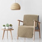 Eurofirany přehoz na křeslo LEN 1 TMAVĚBÉŽOVÁ 70 x 160 cm – Zboží Mobilmania