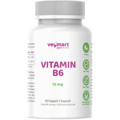 Vegmart Vitamín B6 12 mg 90 kapslí – Hledejceny.cz