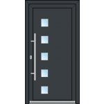 OknaDvereNaMiru.cz Vchodové plastové dveře STYL 101 antracit 110 x 220 cm – Zboží Mobilmania