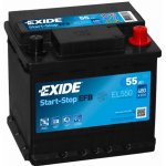 Exide Start-Stop EFB 12V 55Ah 480A EL550 – Sleviste.cz