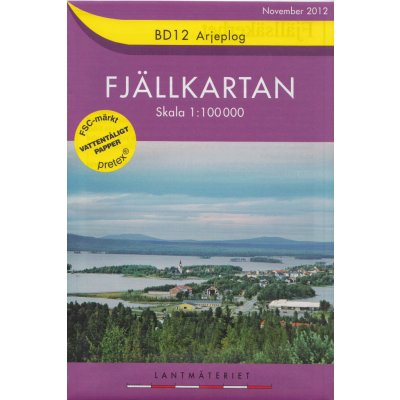 Arjeplog BD12 1:100t turistická mapa (Švédsko) – Zboží Mobilmania