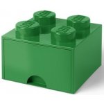 LEGO® Úložný box 250 x 252 x 181 s šuplíkem tmavě zelená – Zboží Mobilmania