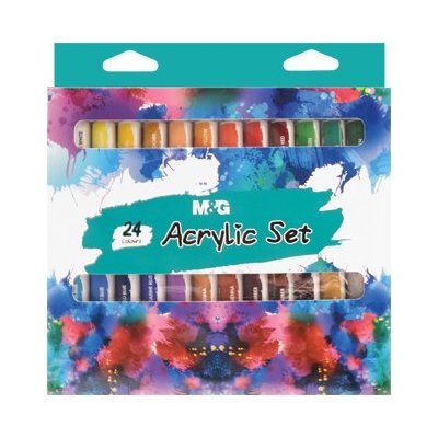 M&G akrylové barvy 12 ml sada 24 ks – Zboží Dáma