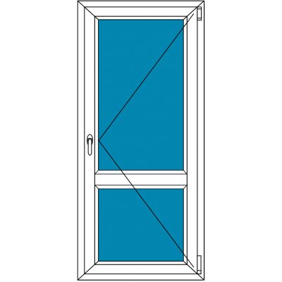 Aluplast Balkónové dveře Ideal 4000 Mahagon 60 x 230 cm – Zboží Dáma