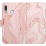 Pouzdro iSaprio Flip s kapsičkami na karty - RoseGold Marble Samsung Galaxy A20e