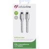 usb kabel CelluarLine USBDATACUSBC-CW s konektory 2x USB-C, 1,2m, bílý