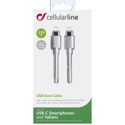CelluarLine USBDATACUSBC-CW s konektory 2x USB-C, 1,2m, bílý