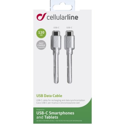 CelluarLine USBDATACUSBC-CW s konektory 2x USB-C, 1,2m, bílý – Zbozi.Blesk.cz