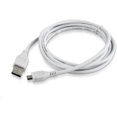 Gembird KAB051M0W USB A Male/Micro B Male 2.0, 1,8m, bílý – Zboží Mobilmania