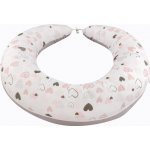 Bomimi ABRA multifunkční polštář XXL SRDÍČKA růžová šedá – Zboží Dáma