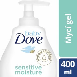 Dove Baby sensitive Moisture mycí gel na celé tělo i vlásky 400 ml