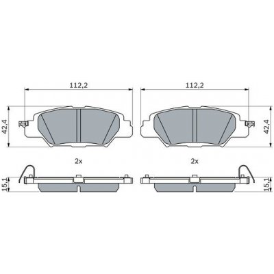 BOSCH Sada brzdových destiček, kotoučová brzda 0 986 460 006 – Zbozi.Blesk.cz