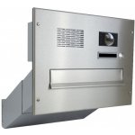 1x poštovní schránka D-042 k zazdění do sloupku + čelní deska s 1x zvonkem a kamerou ABB - NEREZ / šedá – Hledejceny.cz