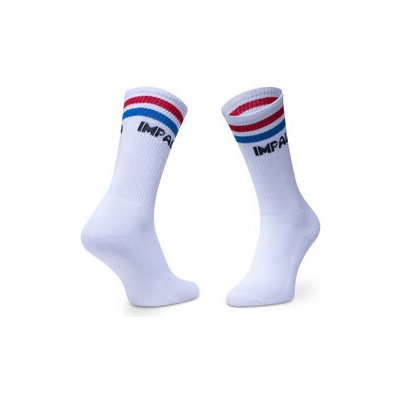 Impala Sada 3 párů dámských vysokých ponožek Stripe Sock 3 Pack IM787000 Bílá