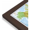 Nástěnné mapy Maps International Severní Amerika - nástěnná politická mapa 100 x 120 cm Varianta: mapa v dřevěném rámu, Provedení: Pegi skořice