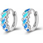 Lunica Stříbrné náušnice OPÁLOVÉ KROUŽKY 0666 – Zboží Dáma