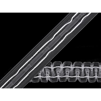 Záclonovka šíře 25 mm žabkové řasení, střední, transparent (bal. 50) – Zboží Dáma